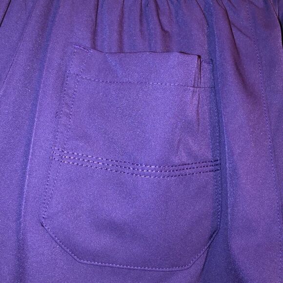 carhartt SP Force Purple Scrub Pants with Six Pockets Gold Drawstrings - Picture 10 of 14